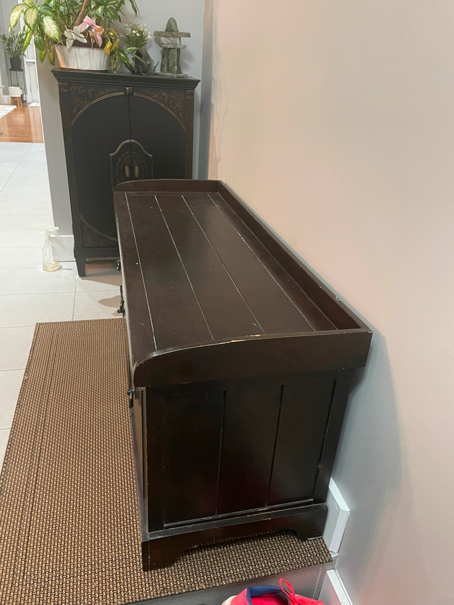 Solid Wood Bench with 3 large drawer in Bookcases & Shelving Units in Oakville / Halton Region - Image 3