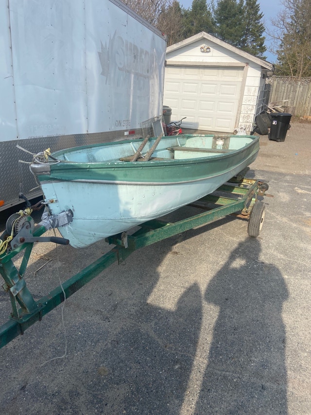 12’0 aluminum boat and tilt trailer Powerboats & Motorboats Sudbury Kijiji