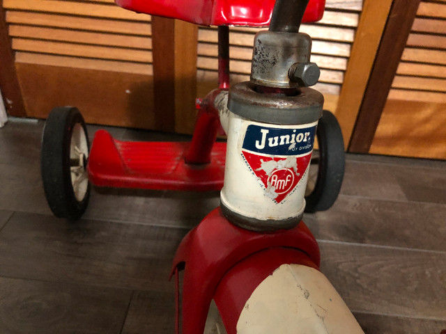 Retro Red AMF Junior Tricycle , Trike , Hard rubber tires in Kids in Vancouver - Image 2