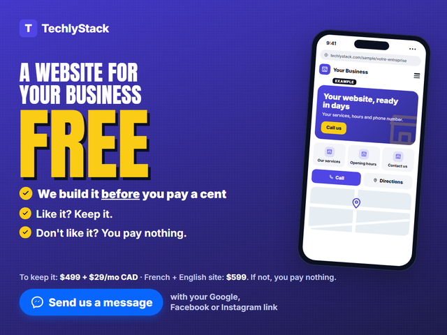 Small business website - FREE sample / Site web GRATUIT