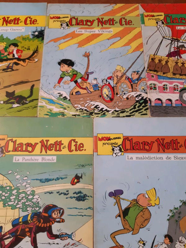 Clary Nett et Cie 
Comic Books (BD) 
Lot of 5 comics 
Complete 
