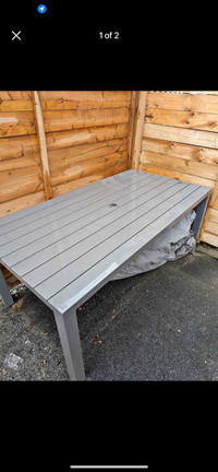 DOT powder coated aluminum patio table 