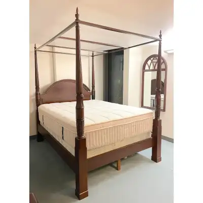 Bombay Company Mahogany Four Poster Bed With Canopy, View more