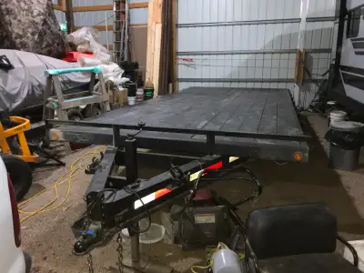 Rare 18' X 8' Rainbow bumper pull with 14,000lb weight distribution hitch and rear camera included,...