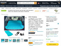 KMZ Matelas gonflable pour SUV épais et floqué double face