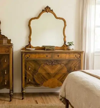 Stunning Antique Ornate Dresser, View more