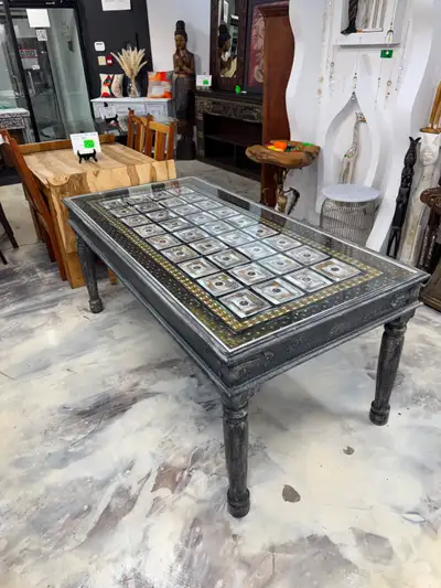 ✅LIQUIDATION: Table royale acacia, table  cuisine  Inde, BUREAU, View more