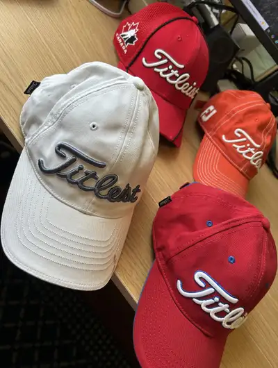 New Titleist Golf Hats (all adjustable) from Personal Collection for cash. $30 each, deals for more....
