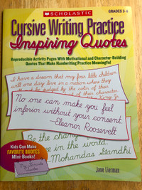 Scholastic Cursive Writing Practice Inspiring Quotes