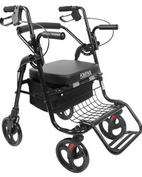 NEW KMINA Rollator Walker Wheelchair w/ Transport Chair