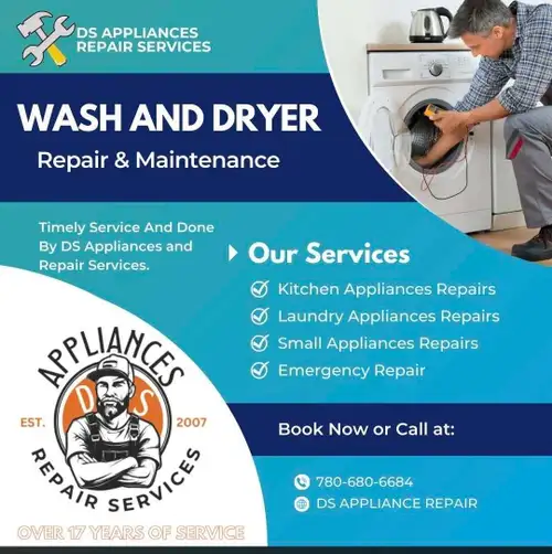 REPAIRS & INSTALLATIONS for Home Appliances including; DRYERS, WASHER REPAIRS, DISHWASHERS, STOVES,...