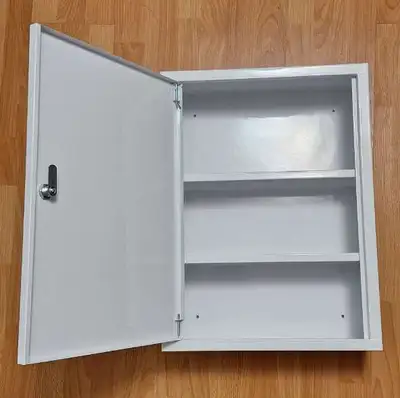 Brand New 3 Tier Steel Wall White Cabinet, View more