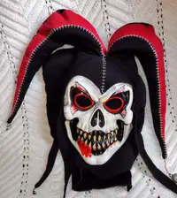 Easter Unlimited FUN WORLD Skeleton Jester Mask Full Head Rubber