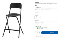 IKEA Foldable Bar Stool Chair