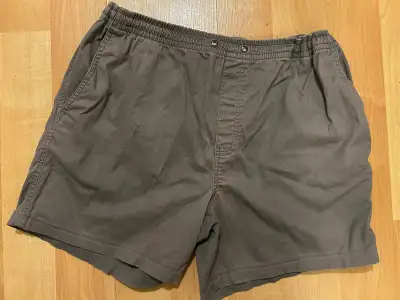 Men’s shorts $10 Medium-large grey shorts with elastic waist, View more
