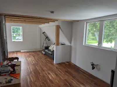 Room rental with shared laundry , you'd have the second floor with a washroom to yourself + 150per m...