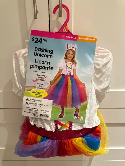 Costume Halloween enfant fillle licorne robe m 8-10 jamais porte, View more