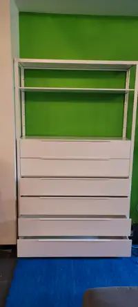 Ikea FJÄLKINGE shelving units.