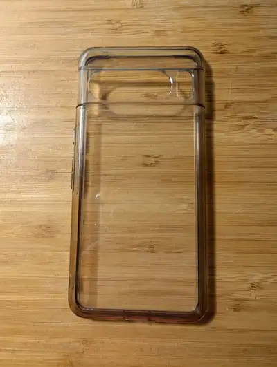 Selling my spigen clear phone case for pixel 8 pro. (slightly darkened since purchase). Works perfec...