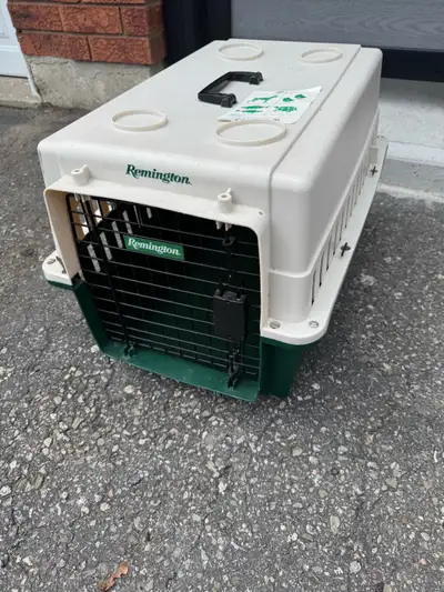 $30 for Remington Pet Carrier Dog Cat Crate, has small crack  , View more