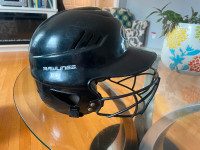 Baseball helmet with cage