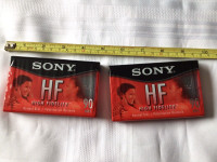 2 Sony HF  90 min cassette tapes sealed