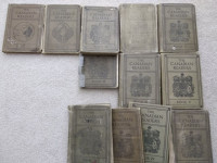 12 Antique Canadian Readers - Books 1 to 5 - 1926 era