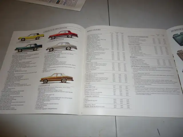 1981 Mercury Cougar Sales Brochure. New. Can mail in Canada in Arts & Collectibles in Barrie - Image 8