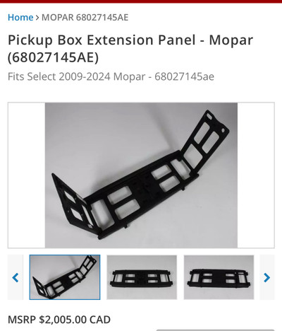 Pickup Box Extension Panel - Mopar