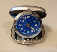 Travel Alarm Clock Metal Folding Case