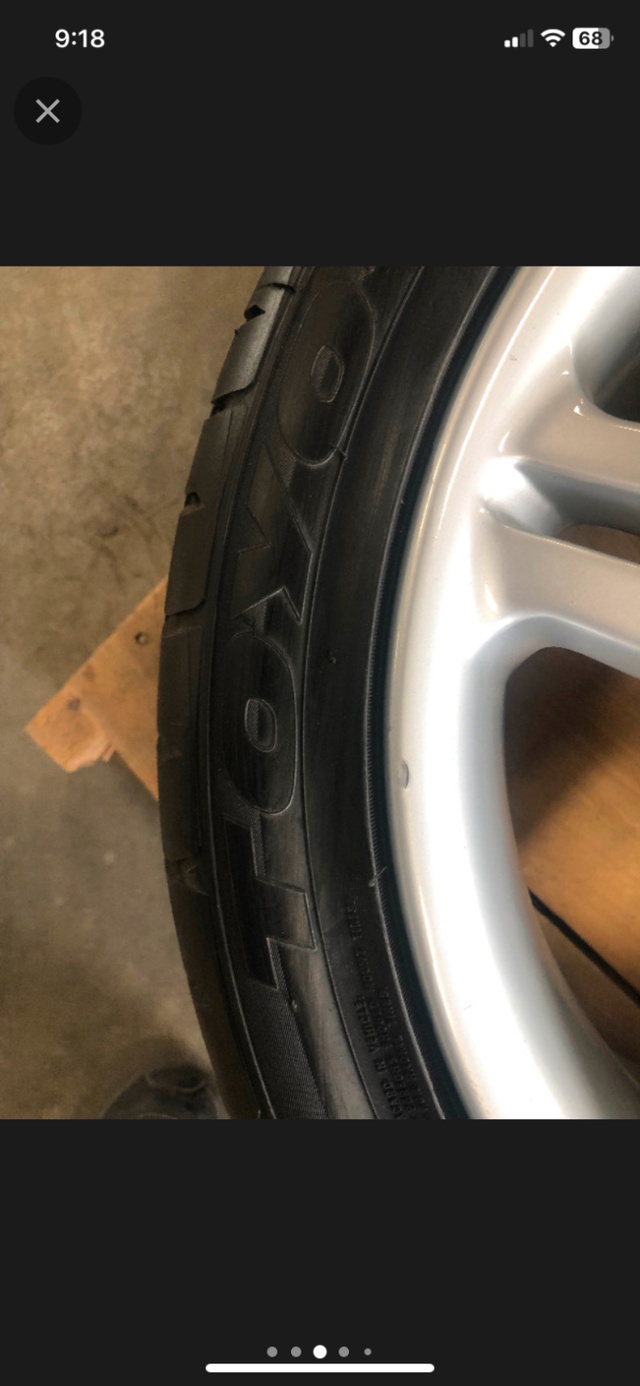 OZ rims and tires 17 x 8 retro 5x120 clean 235/40r17 in Tires & Rims in Markham / York Region - Image 8