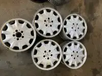Set of 5 16” original Mercedes Aluminum wheels 16x7.5j bolt patt
