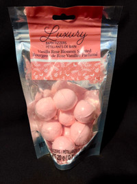 Luxury Vanilla Rose Blossom Scented Bath Fizzers