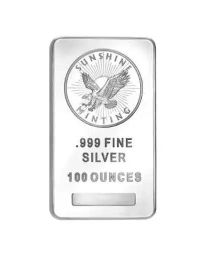 100 oz Sunshine Mint Eagle Silver 99.9% Pure, View more