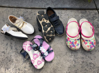 4 pairs Girl summer shoes (sizes 3Y-5Y)
