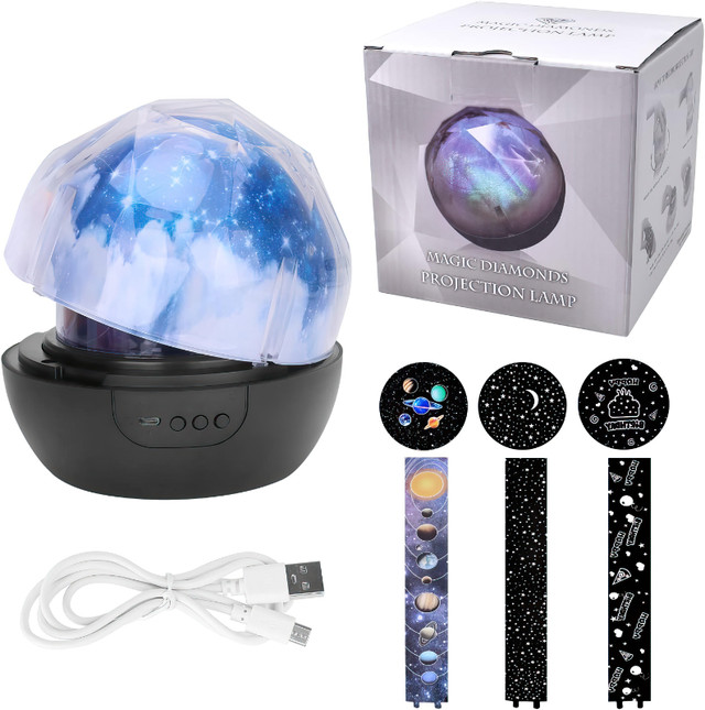New Magic Diamond Projection Lamp Night Light for Kids - $15 in Indoor Lighting & Fans in Vancouver - Image 4
