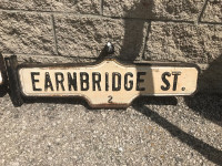 2 VINTAGE ORIGINAL TORONTO STREET SIGNS  EARNBRIDGE  ST +  MORE