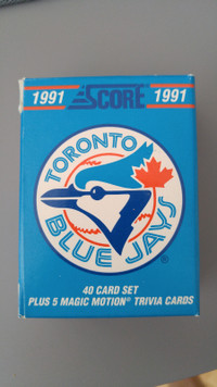 1991 Score Toronto Blue Jays Card set - complete 40 card set