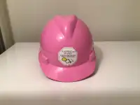 casque de construction rose