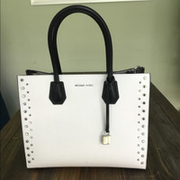 White and Black Michael Kors Purse $120