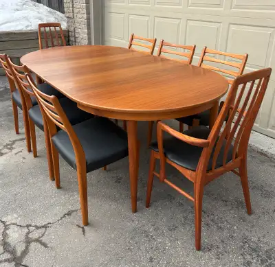 Teak Danish Mid Century Modern Dining Table, View more