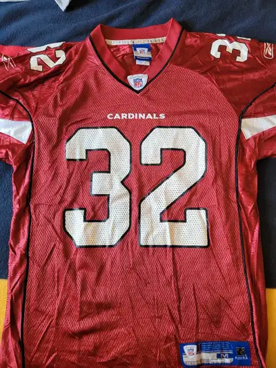 Vintage Arizona Cardinals #32 Edgerrin James medium in good condition text Brian 519 276 9480