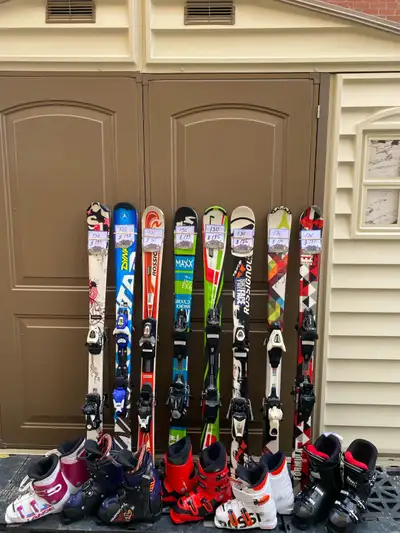 130 kids ski with boots , View more