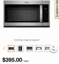 BRAND NEW. Whirpool microwave