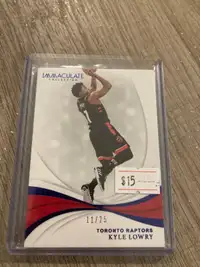 Kyle Lowry immaculate collection /25 card