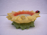 Partylite Sunflower with Ladybug Candle Holder
