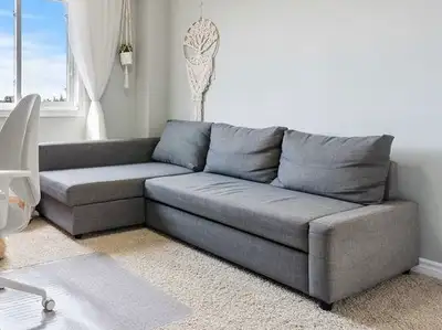 IKEA Sectional Convertible Sofa - Good Condition, View more