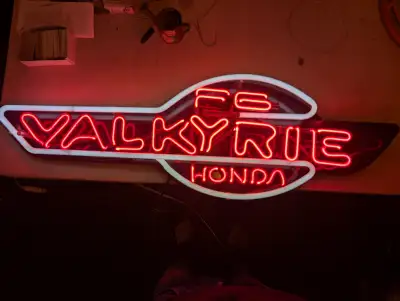 Neon Valkyrie F-6 sign, View more