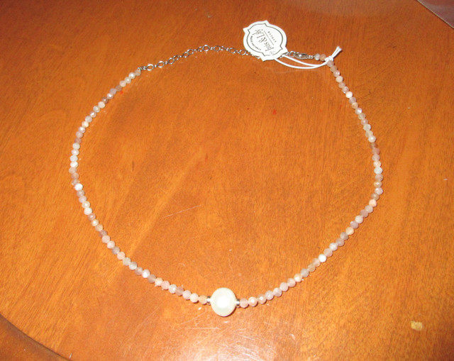 Sterling Silver and Freshwater Pearl Necklace Iris & Lily-London in Jewellery & Watches in Saint John