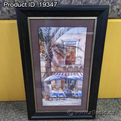 Dimensions: 21" W x 33" H Colour: Dark Frame Condition: Pre-Owned Usage: Art, Decor Location: Calgar...